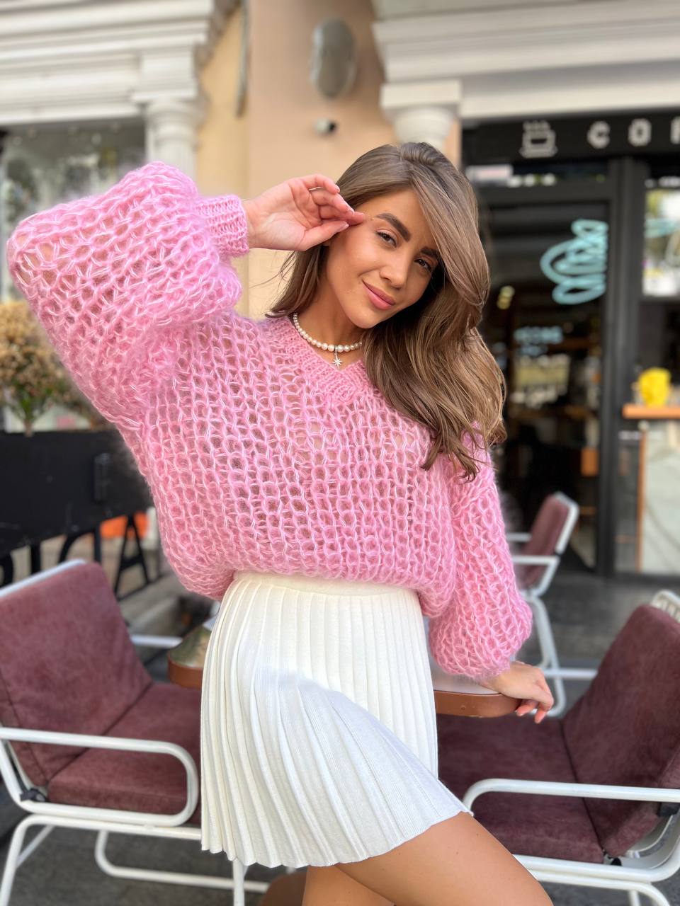 Oversized knitted sweater, Chunky Knit Sweater, Woman Hand Knit sweater, Winter Pullover Sweater, Warm Loose handmade Sweater